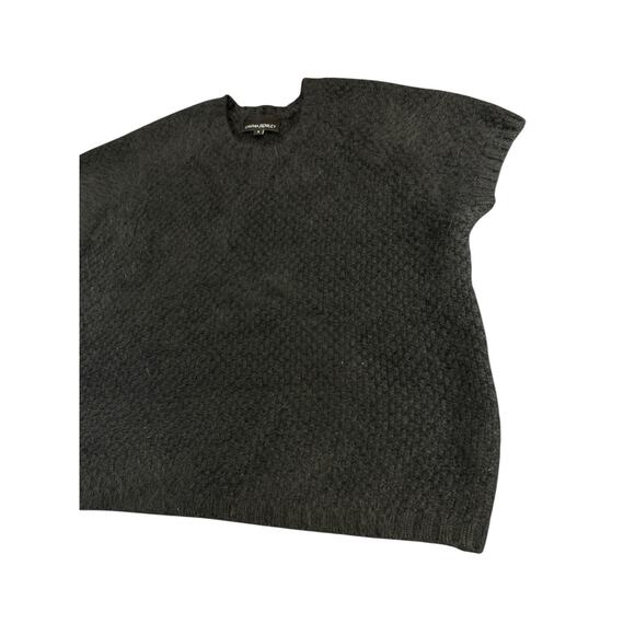 Cynthia Rowley Women’s Angora Blend Knit Sweater Top Black Short Sleeve Small - Picture 3 of 10